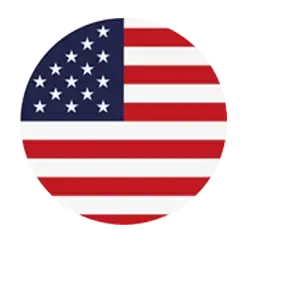 Flag of America in circle