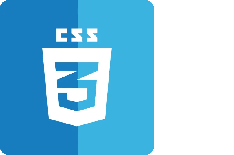 CSS square shaped logo in blue