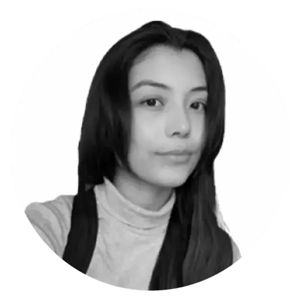 Margarita Kim in black and white