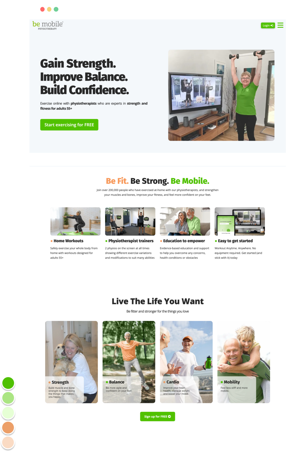Website & mobile design London | BeMobile sales page with flowing design