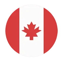 Flag of Canada in circle