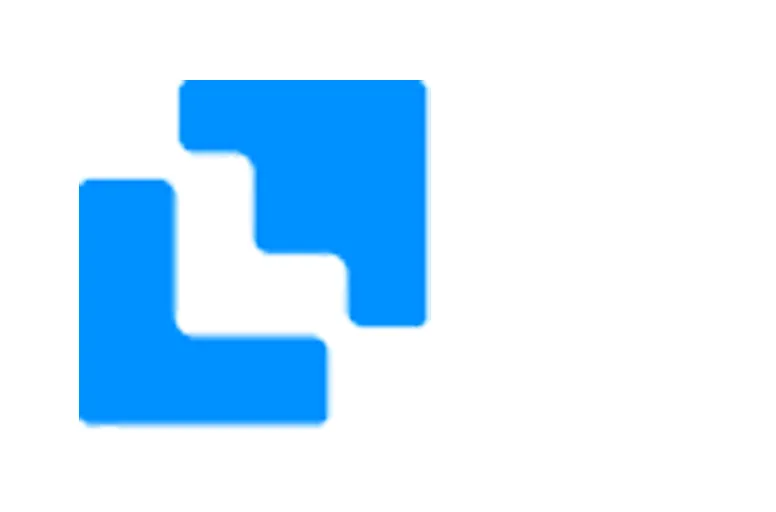 Liquid square shaped logo in white
