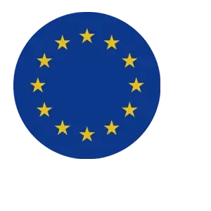 Flag of European Union in circle