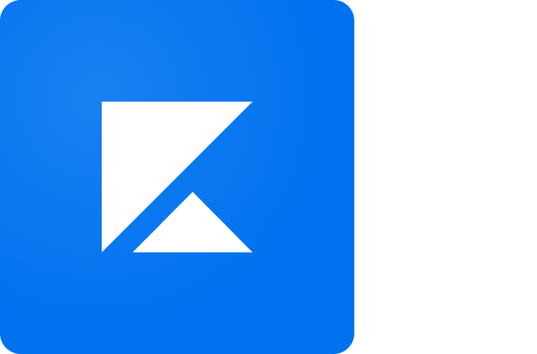 Kajabi square shaped logo in blue