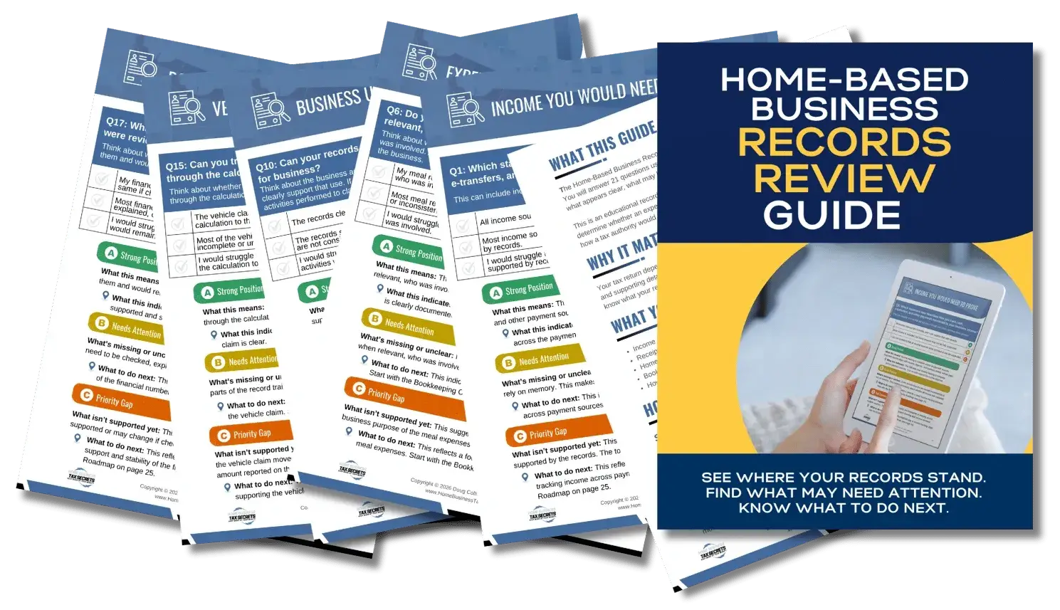 Home-Based Business Records Review Guide by Home Business Tax Secrets.
