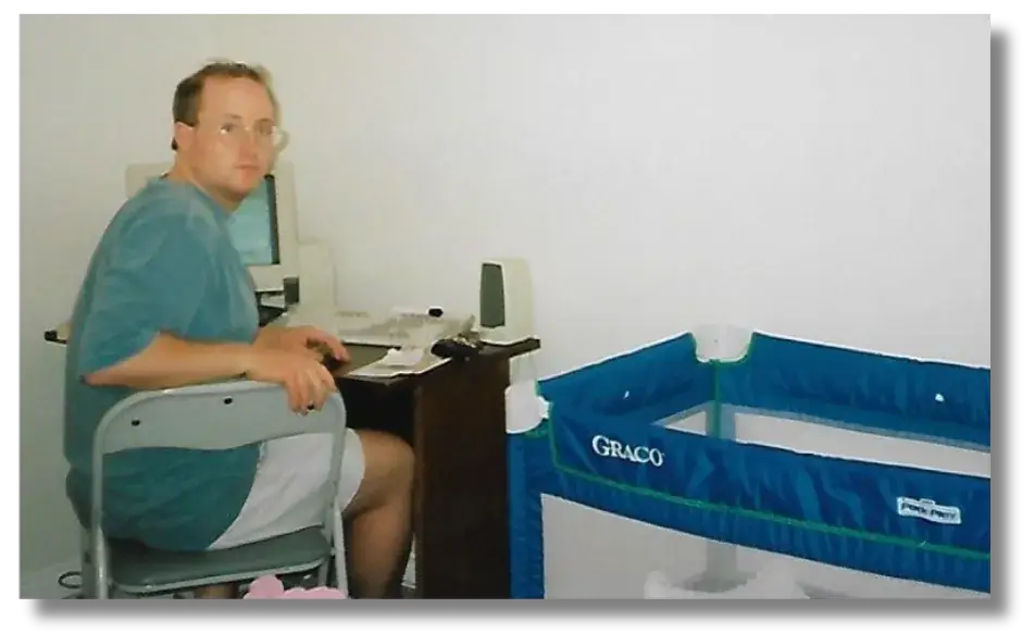 Doug Collins in his home office circa 1998.