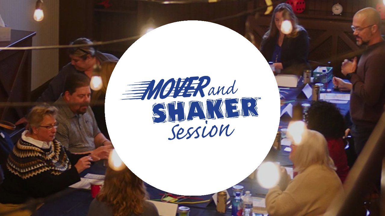 Mover and Shaker Session logo representing DillonMarcus' Mover & Shaker Mixer™ networking training module
