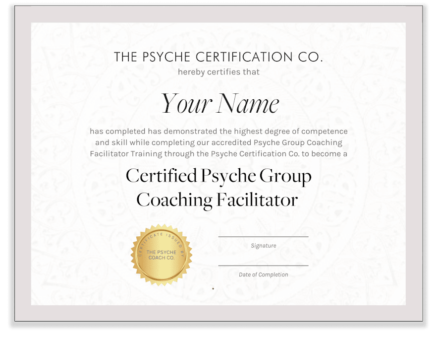 Certified Group Facilitator certificate