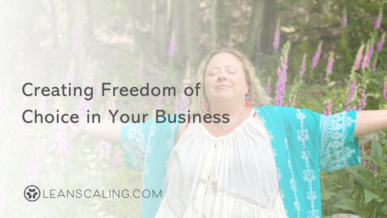  Creating Freedom of Choice in Your Business