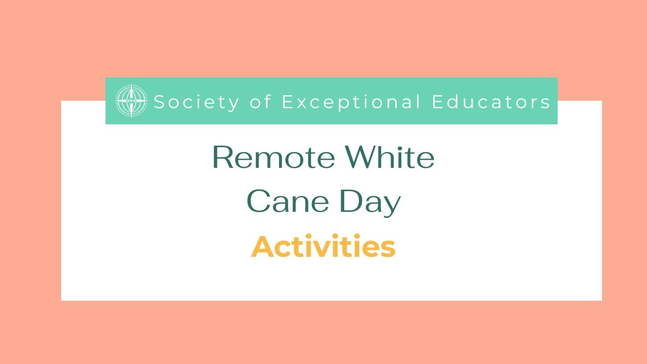 Remote White Cane Day Activities