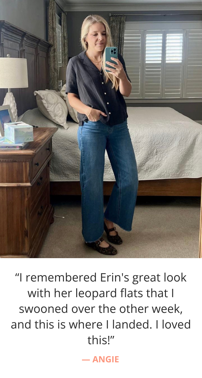 Angie, a Style Club member, shares her outfit and what she loves about it