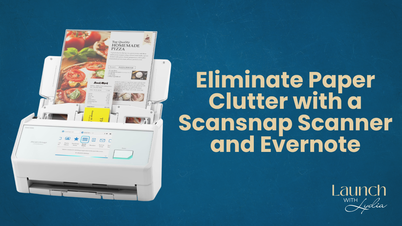 Eliminate Paper Clutter with the Fujitsu ScanSnap Scanner and Evernote