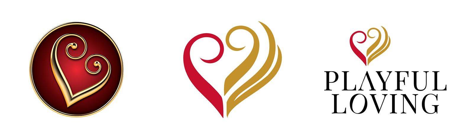The Playful Loving logo before and after