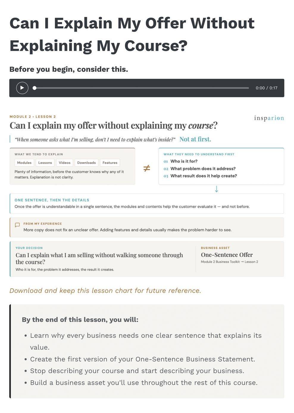 A lesson page from Evidence, Not Hope