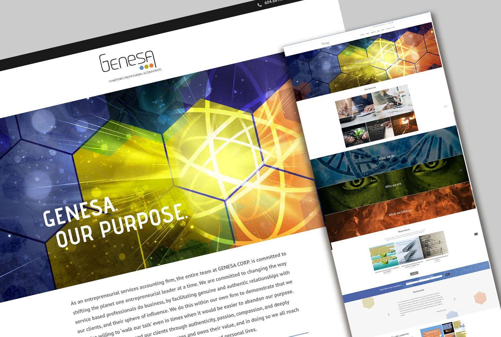 The Genesa CPA home page design