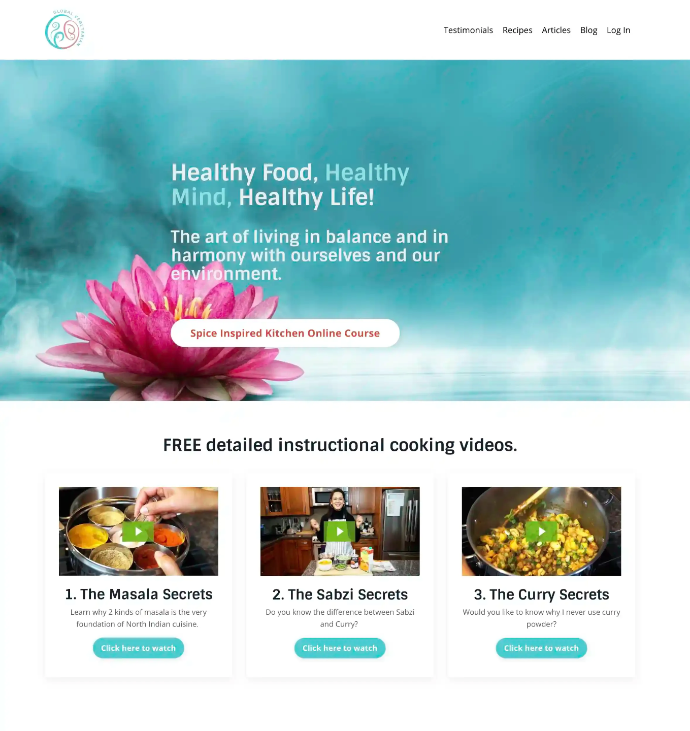 Website design screen capture
