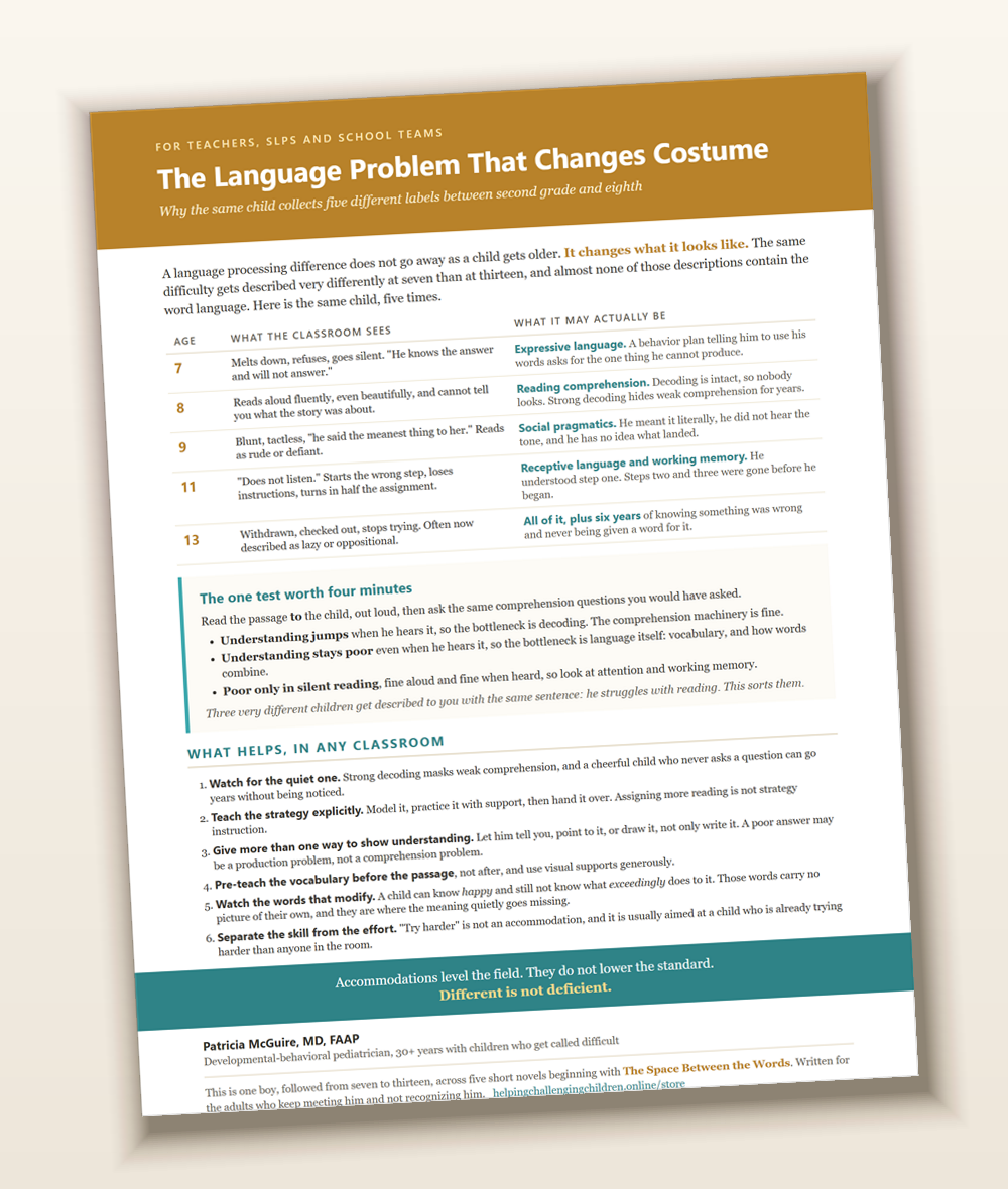 The one-page guide, The Language Problem That Changes Costume