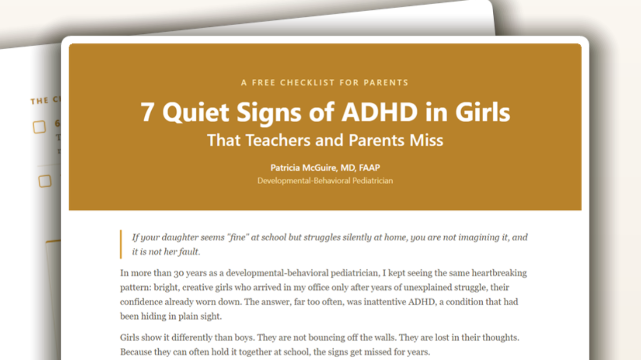 The 7 Quiet Signs of ADHD in Girls checklist