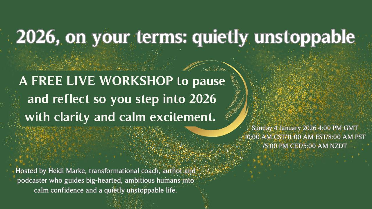 Step into 2026 with Calm Confidence & Focus: free live workhsop