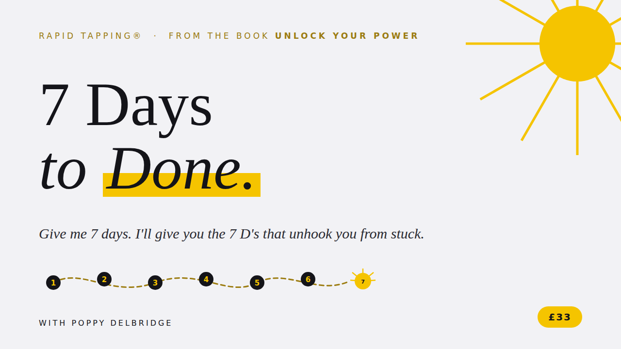 7 Days To Done with Poppy Delbridge, the Desire to Done framework