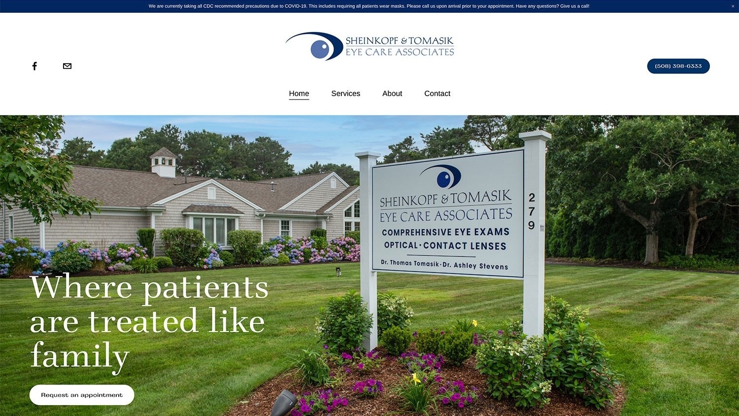 Website Design Sheinkopf & Tomasik Eye Care Associates Website Built on SquareSpace