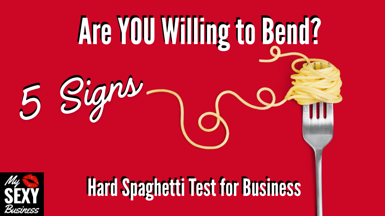 Are You Willing To Bend? 5 Signs Hard Spaghetti Test For Business - Image is a fork with spaghetti wrapped around it