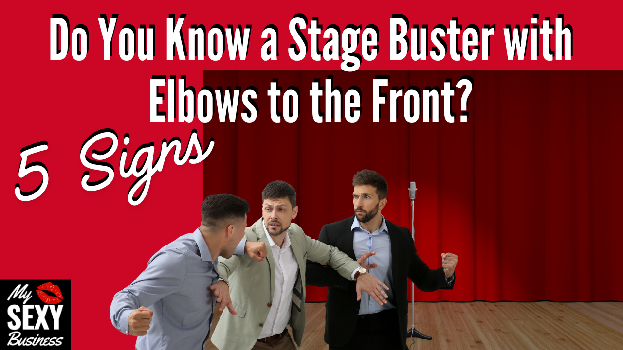 Stage Busters With Elbows To The Front? 5 Signs - Image of 1 guy trying to jump on a stage with 2 guys blocking him