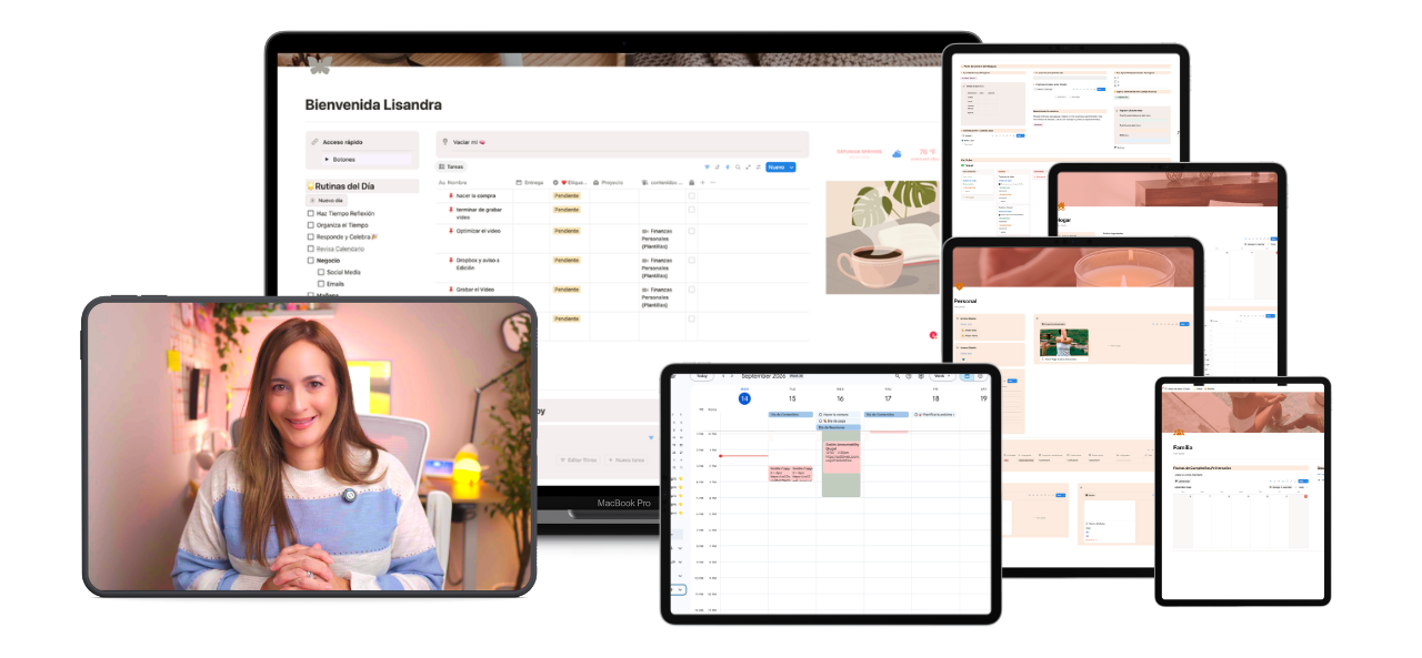 Productividad Consciente en computadora, tableta y móvil