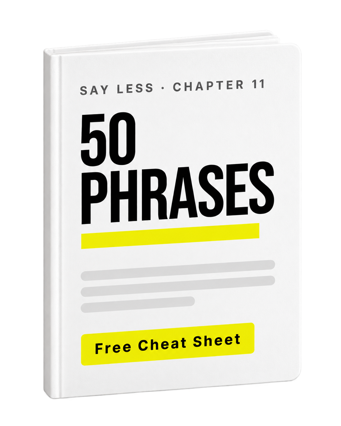 Say Less: 50 Phrases cheat sheet PDF