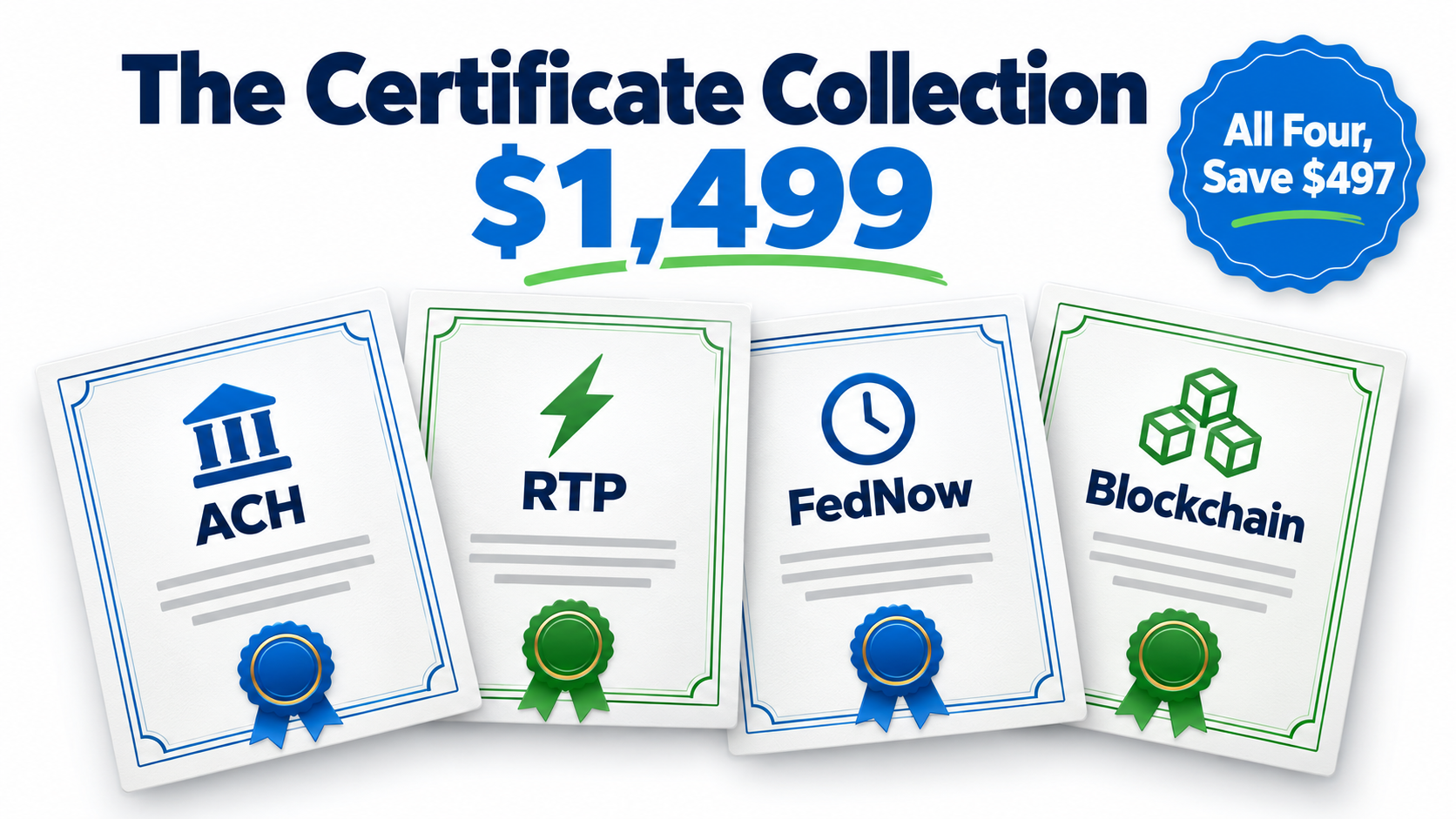 The Payments Professor Certificate Collection: all four certificates