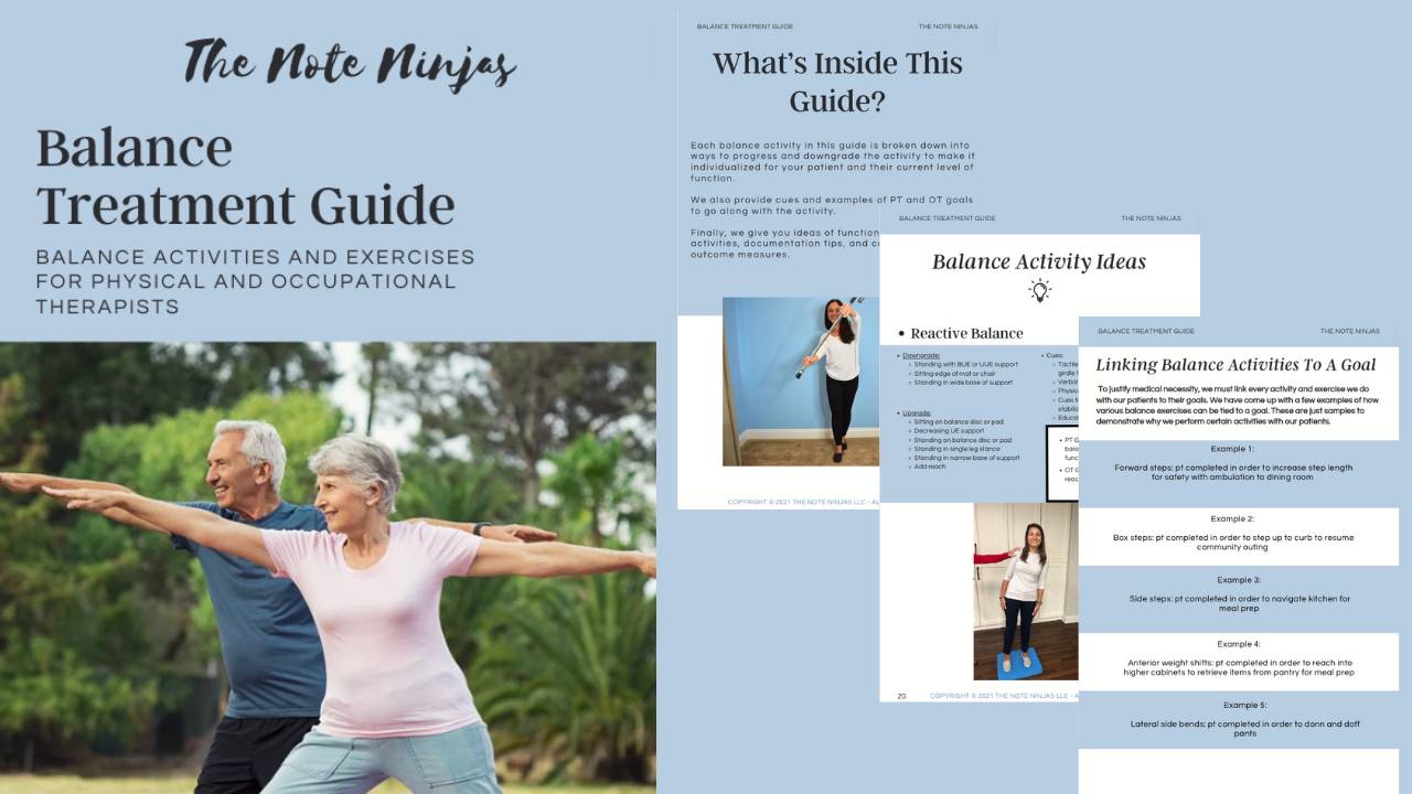 Balance Treatment Guide: Physical Therapist and Occupational Therapist