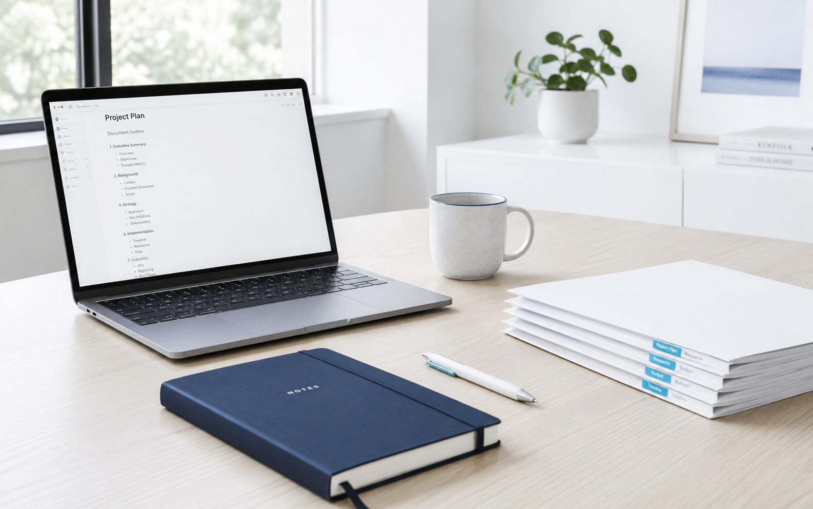 An organized workspace