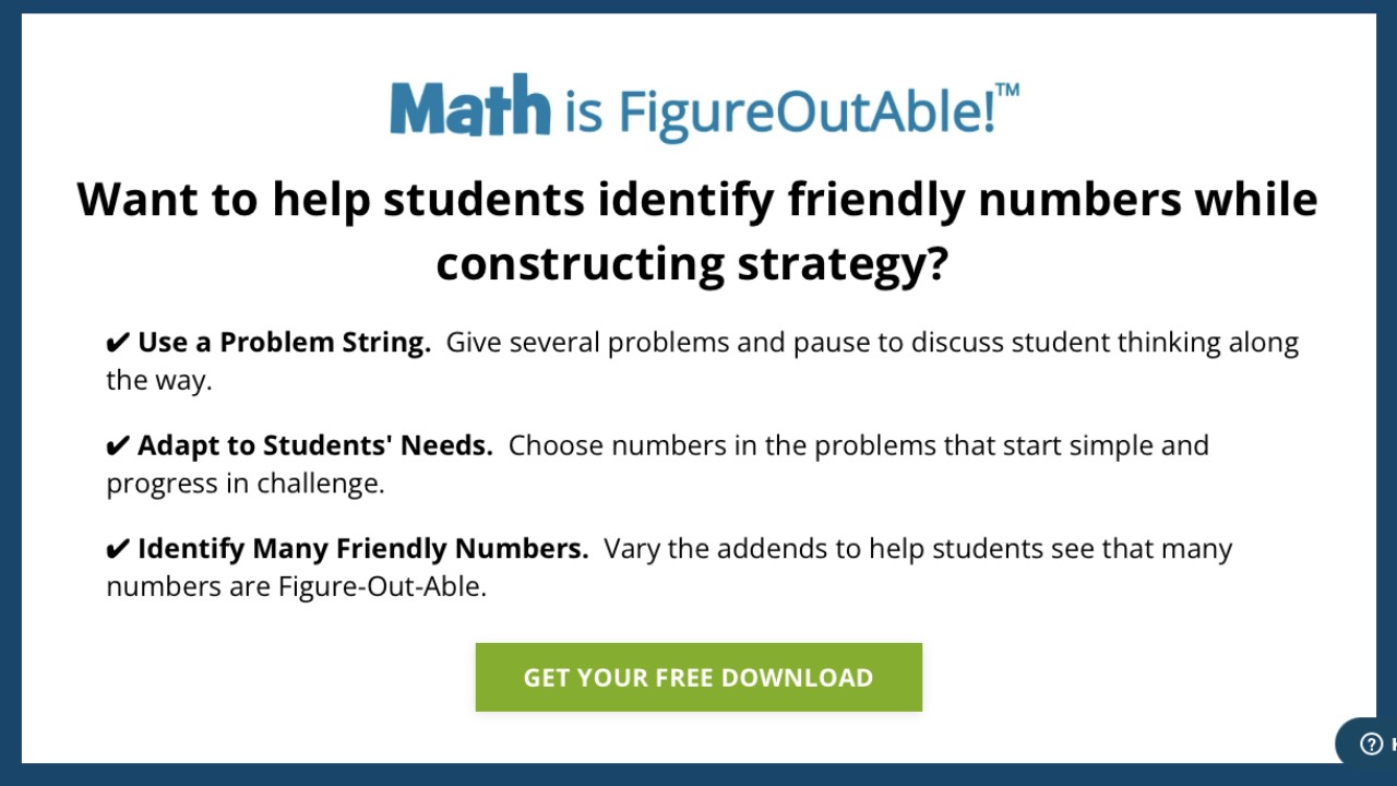 Under Over Method Math How to Construct the Over Strategy for Addition