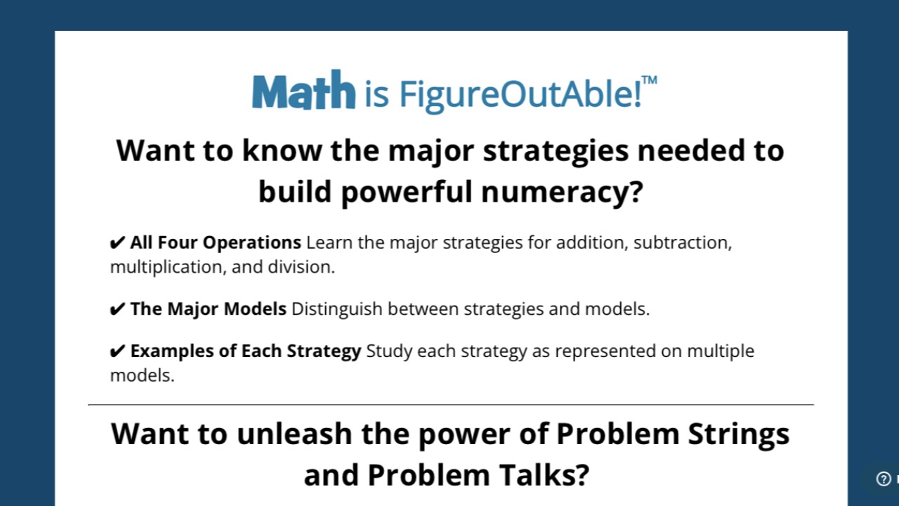 Major Strategies ebooklet and Problem Strings vs. Problem Talks PDF