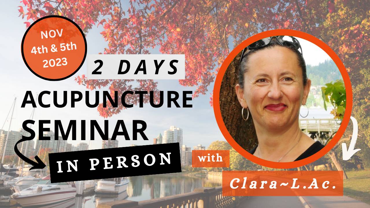 2 Day in Person Acupuncture Seminar in Vancouver, Canada