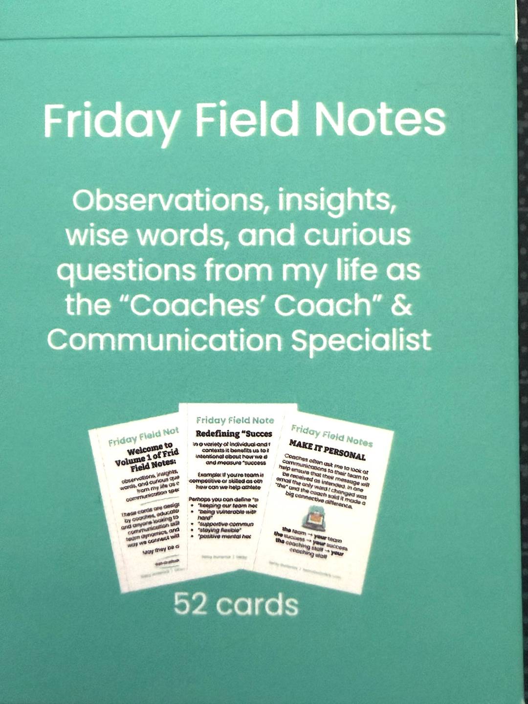 Friday Field Notes Card Deck box photo