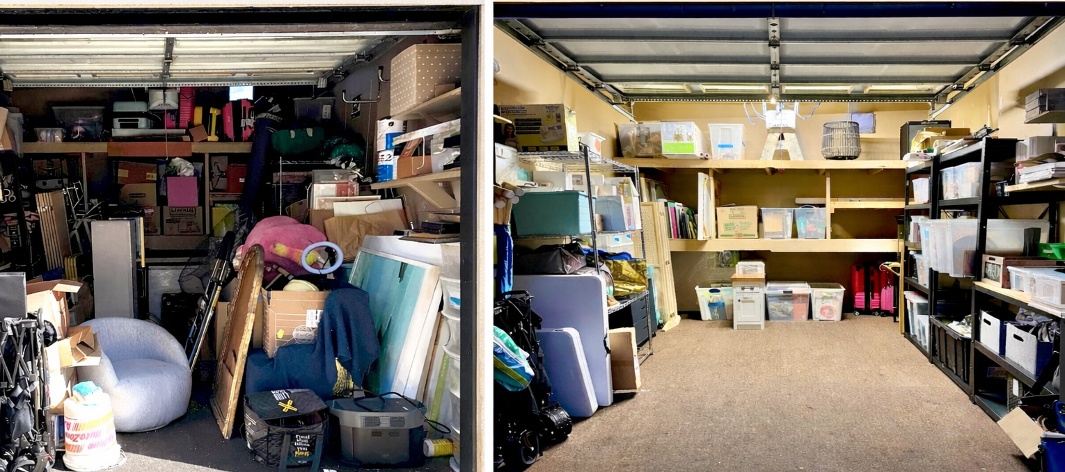 bankers hill san diego garage organization before and after