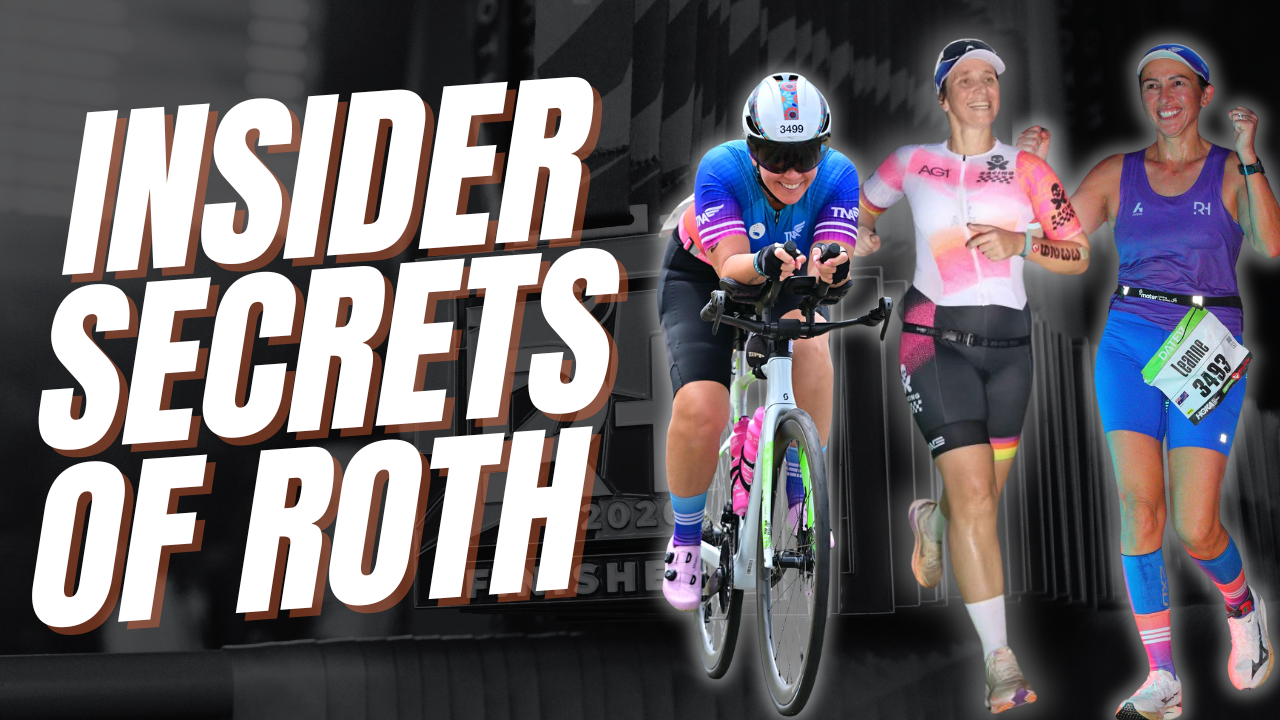 Triathlete racing Challenge Roth with a race nutrition belt visible