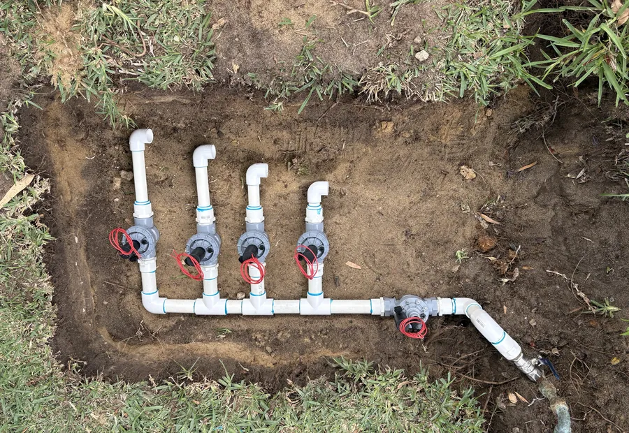 Installed reticulation solenoid manifold