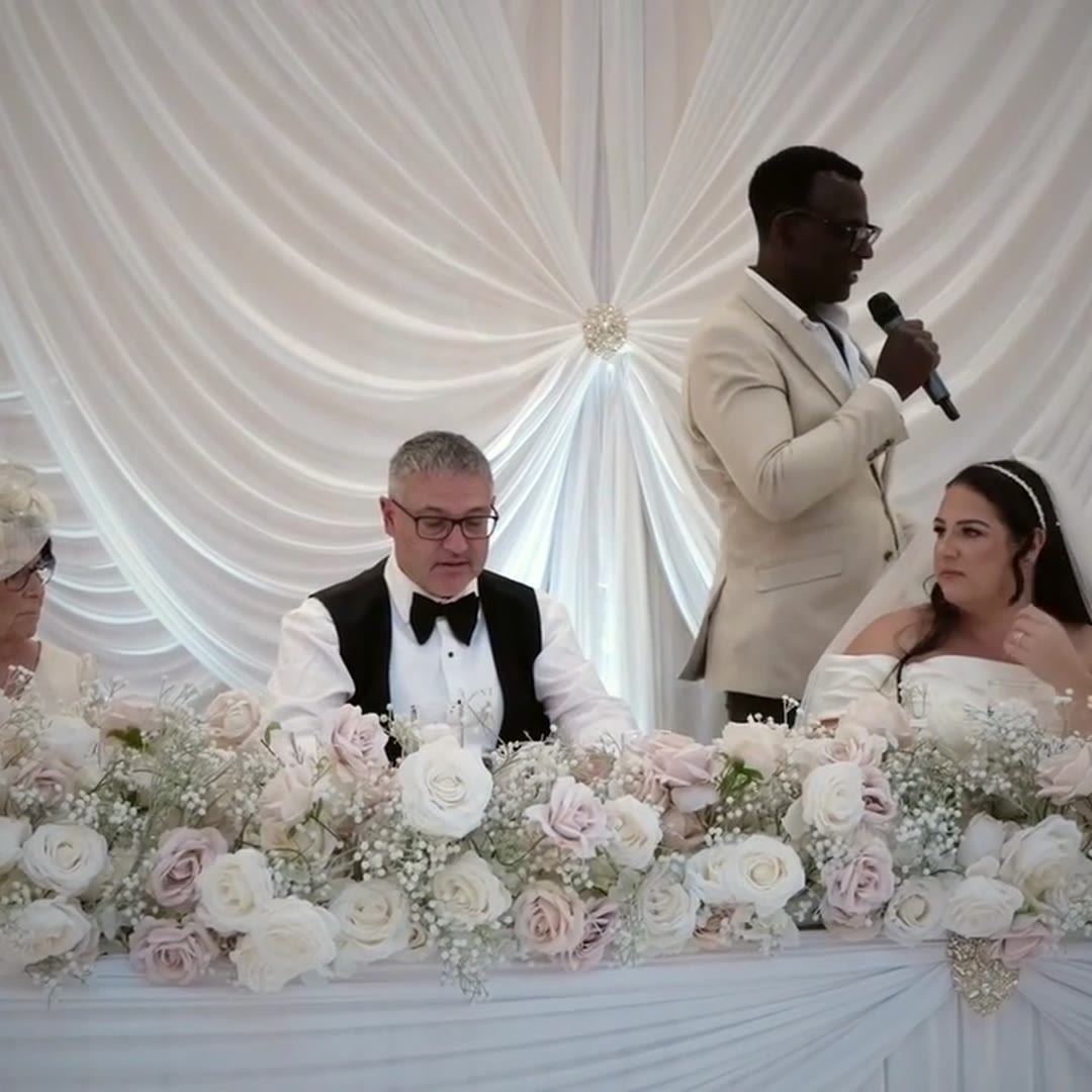Introducing the groom, The speeches