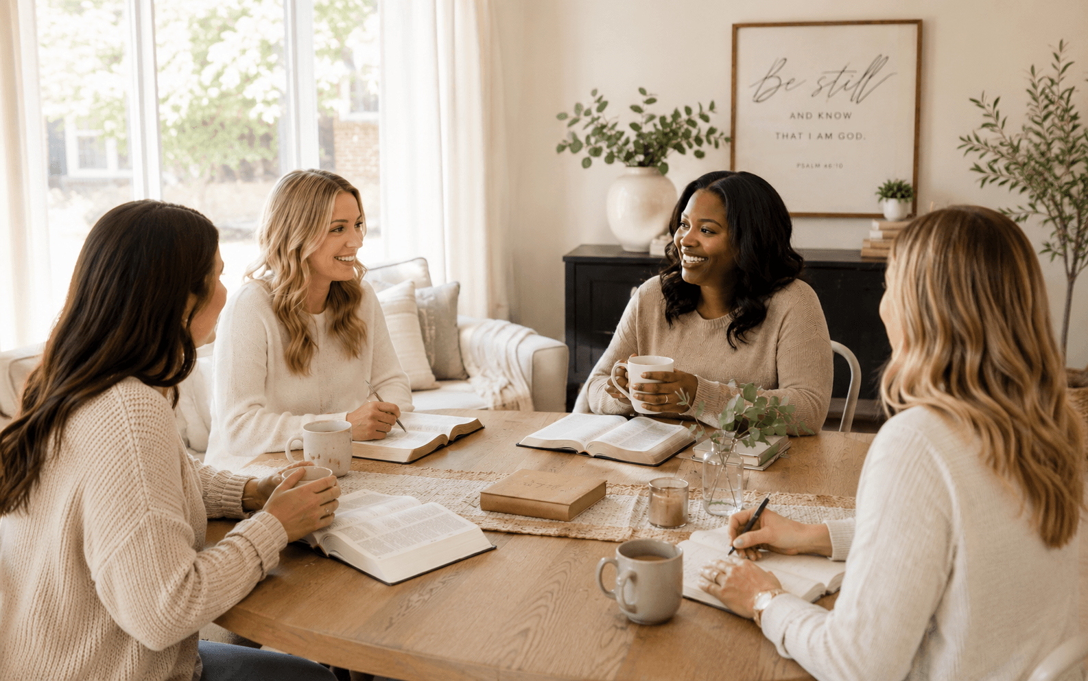 SoulStrength Fit small group of Christian women studying scripture and encouraging one another