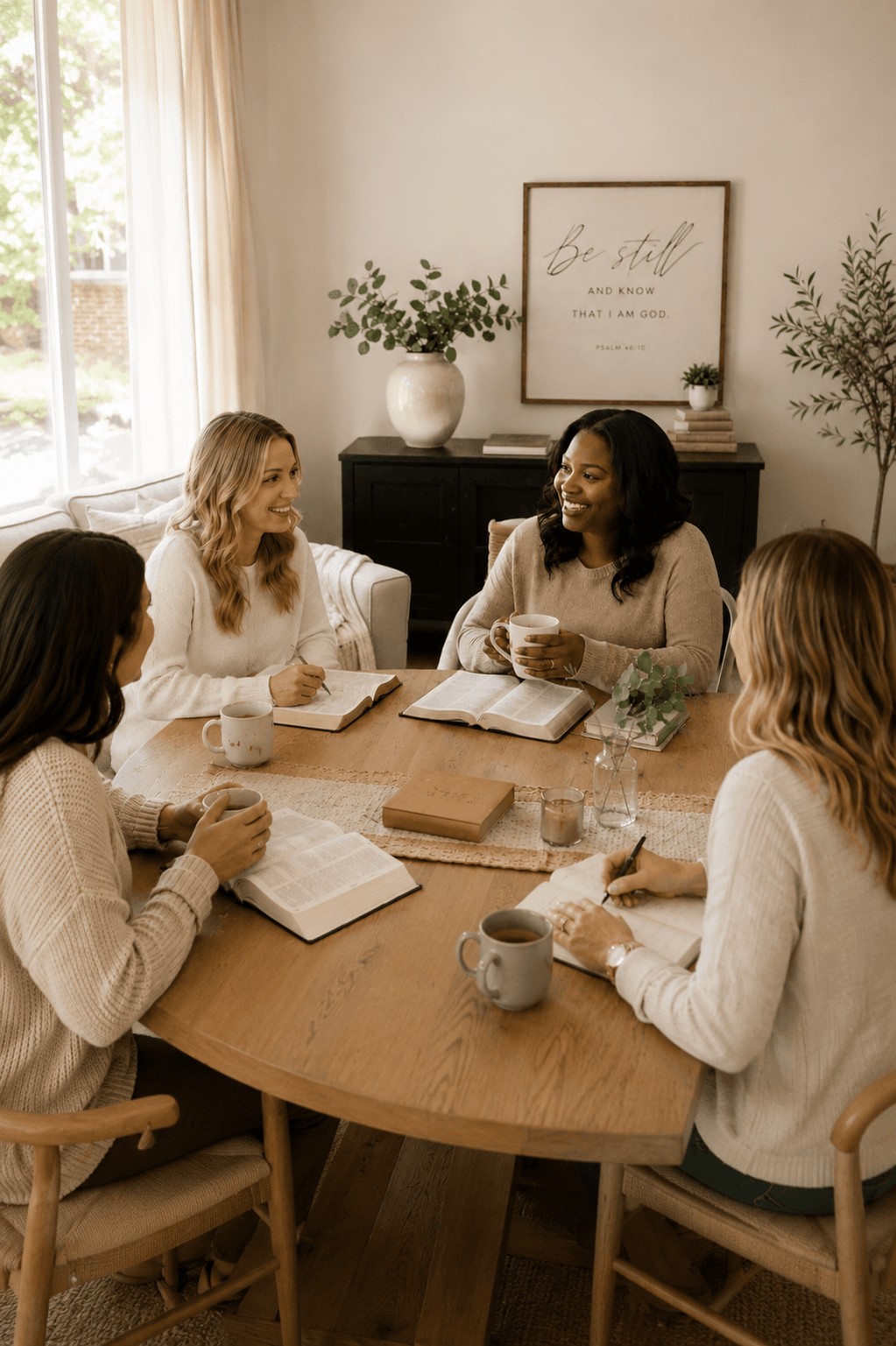 SoulStrength Fit small group of Christian women studying scripture and encouraging one another