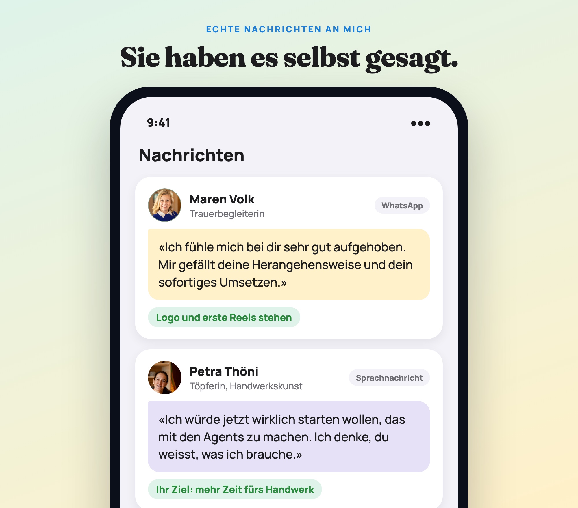 Echte Nachrichten an Alex von Maren Volk und Petra Thöni