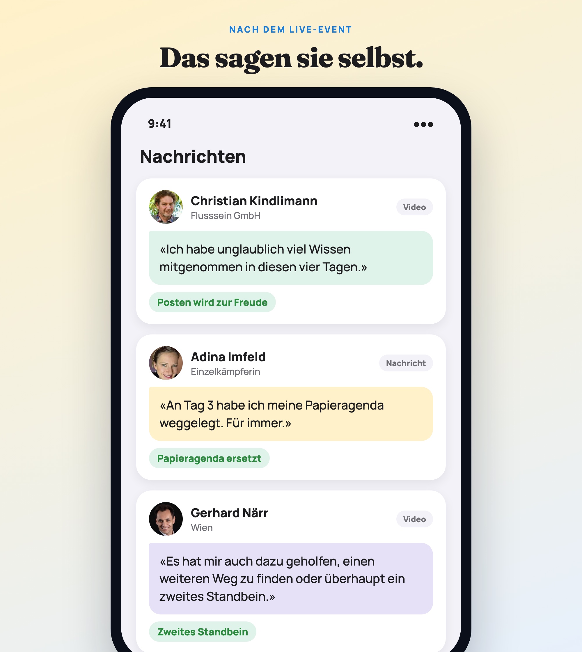 Echte Nachrichten an Alex von Christian Kindlimann, Adina Imfeld und Gerhard Närr