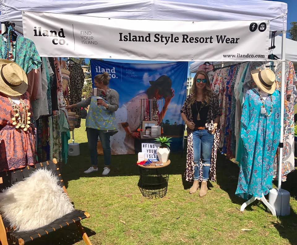 Jodie Minto at an early iland co. market stall in Dubai