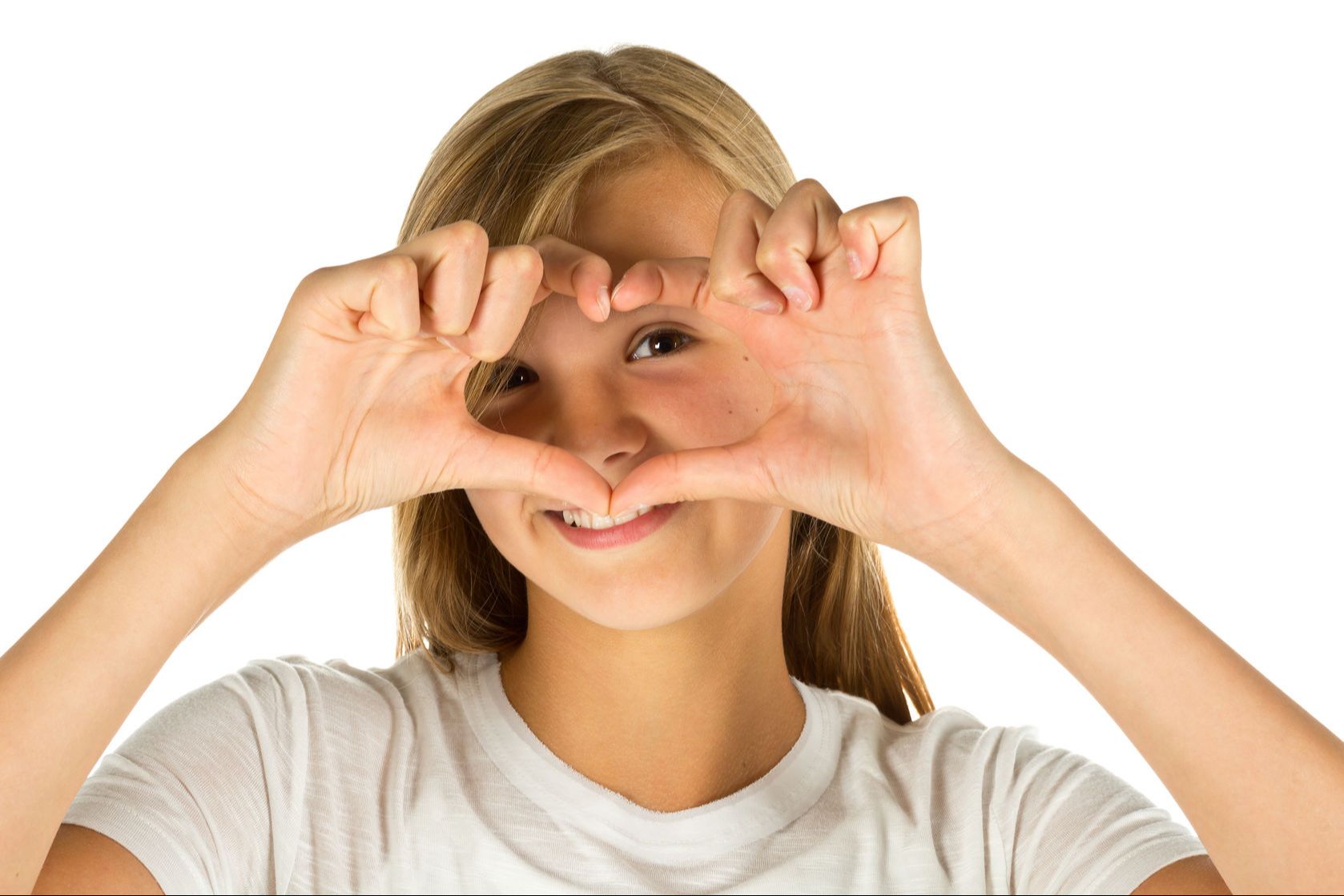 A teenager smiling