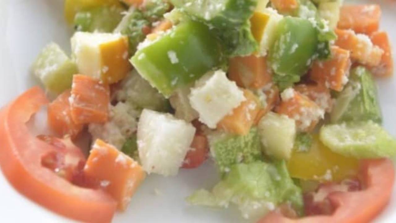 Mixed Vegetable Salad With Coconut Mustard Dressing