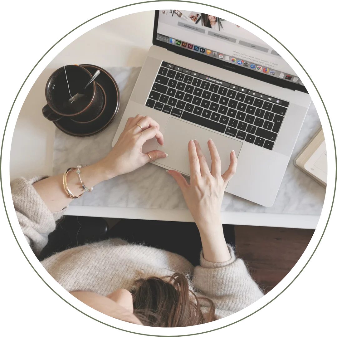 brand and Kajabi website designer working