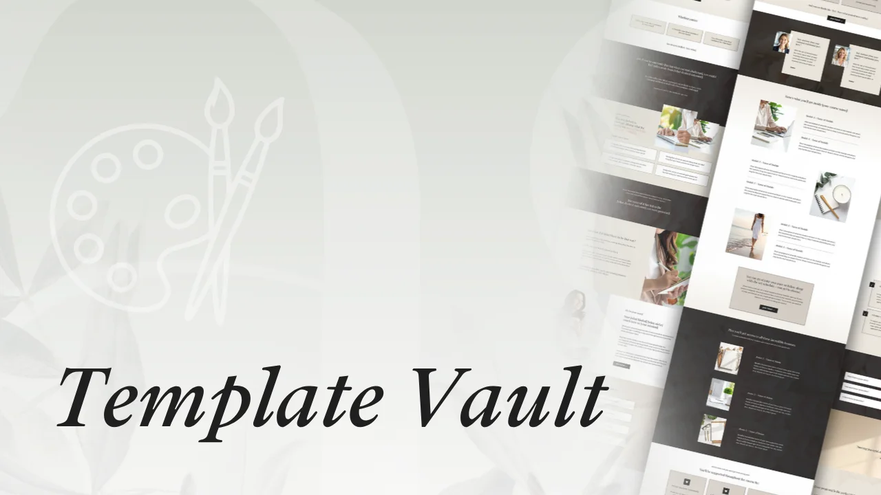 Kajabi landing page and copywriting template vault
