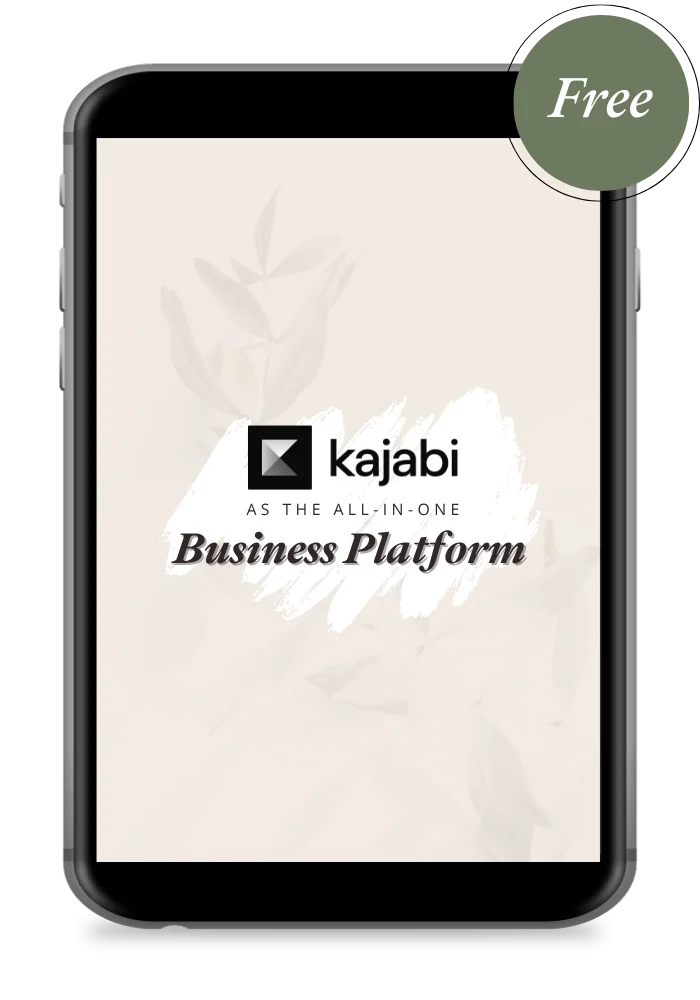 kajabi as the all-in-one business platform -training on an ipad
